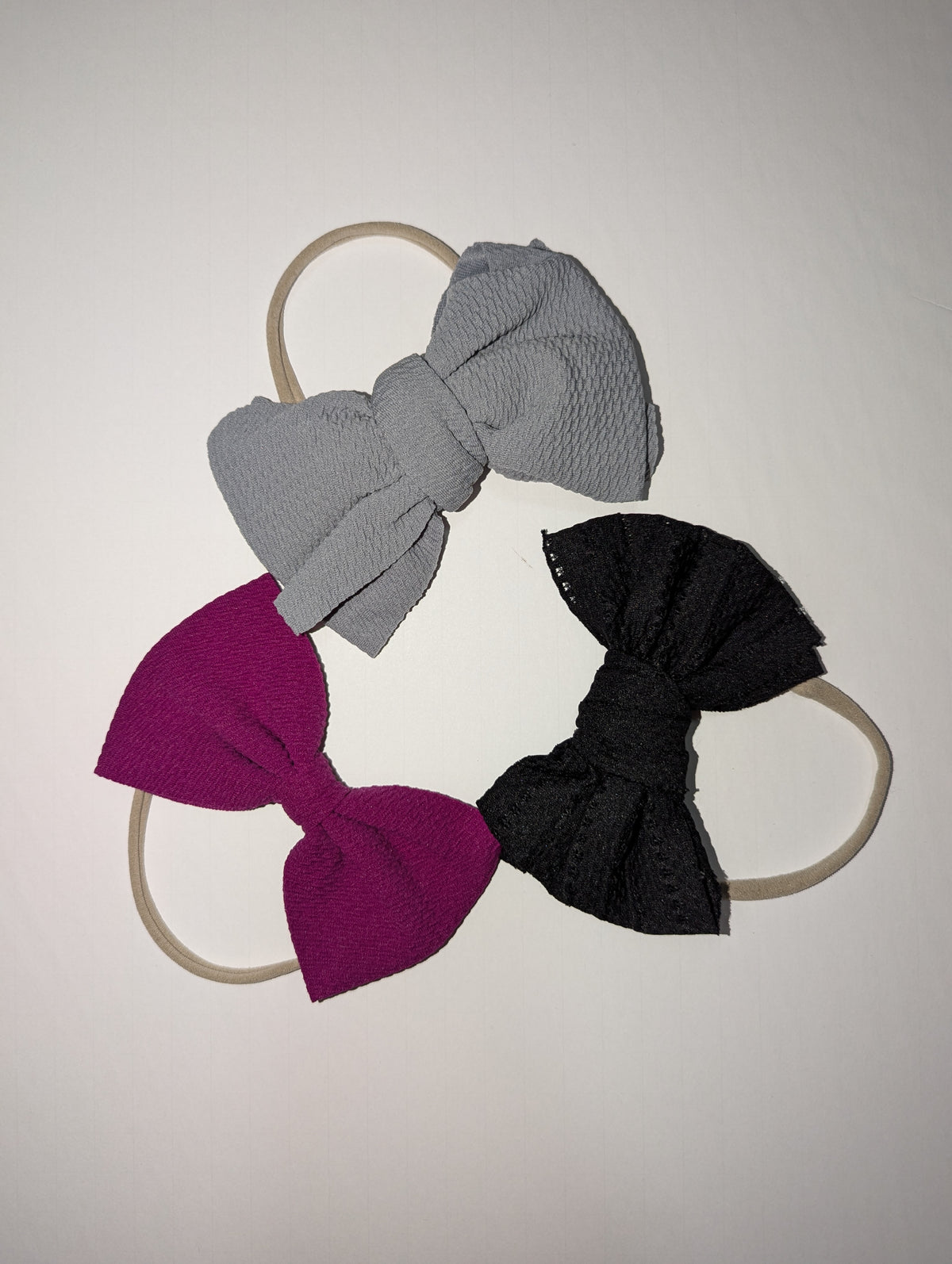 3-Pack Bows - Purple/Black/Gray